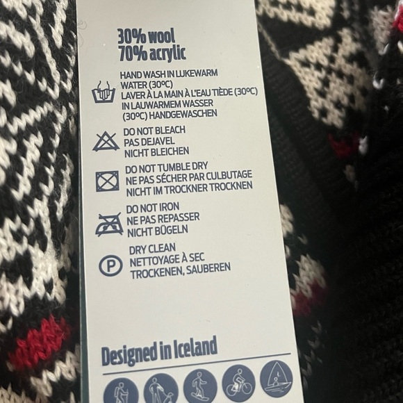 IceWear Black Magnus Norwegian Wool Blend Sweater NWT Small - Picture 11 of 15